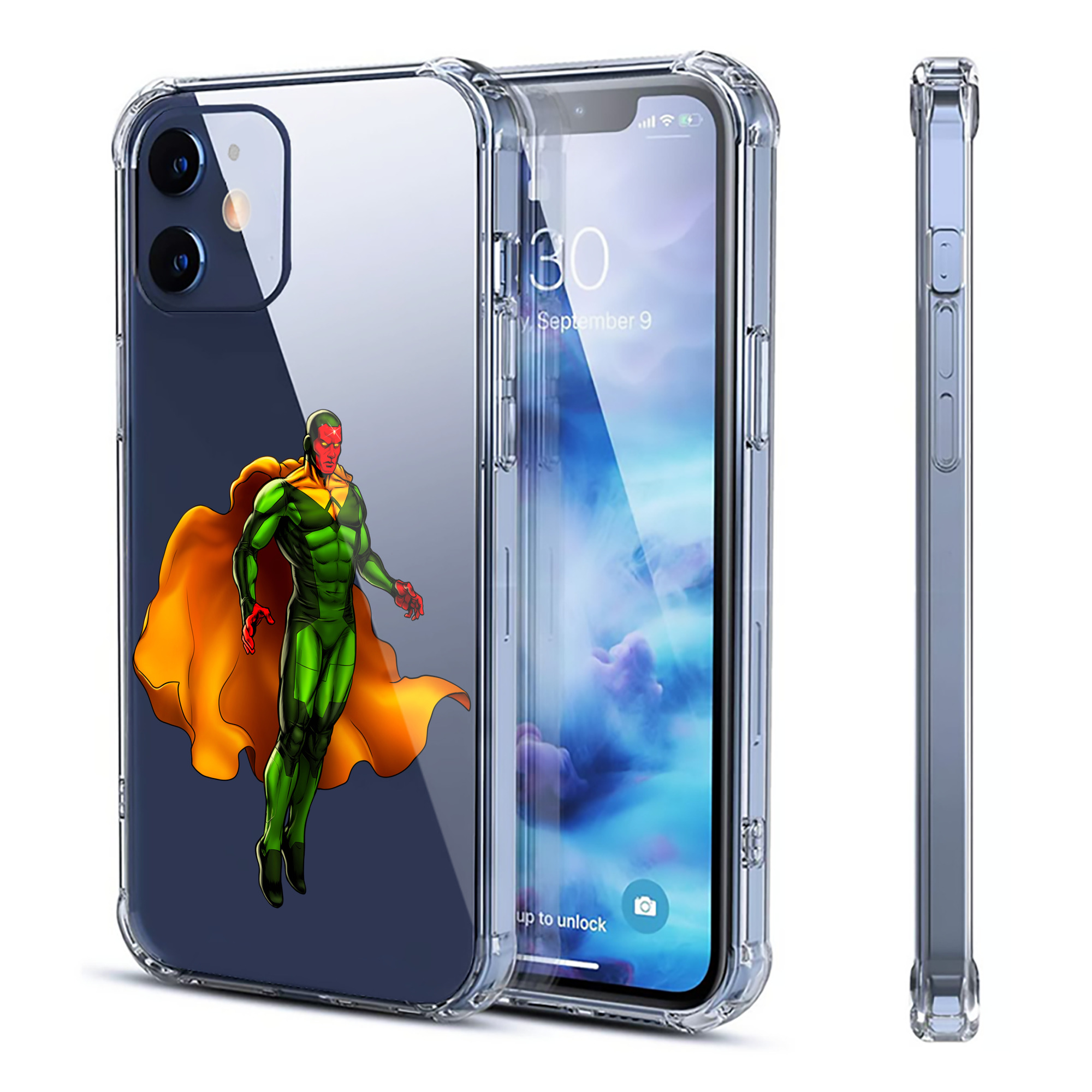 （画像用） アベンジャーズ The Avengers 【iPhone 12シリーズ対応】透明スマホケース（クリアソフトケース）